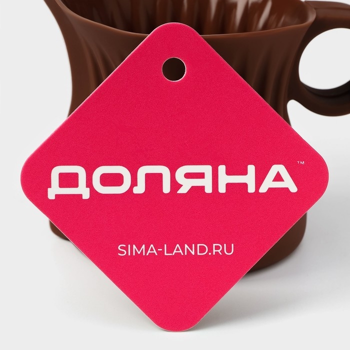 Кувшин для плавления и заливки шоколада Доляна &laquo;Зефира&raquo;, 180 мл, 10&times;7 см, d=6 см, цвет коричневый