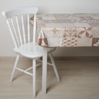 Скатерть на нетканой основе многоразовая с бейкой &laquo;Геометрия&raquo;, 135&times;110 см, цвет коричневый