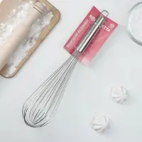 Венчик для взбивания KONFINETTA &laquo;Сильвер&raquo;, струна 1,3 мм, 37&times;8&times;8 см, цвет серебристый