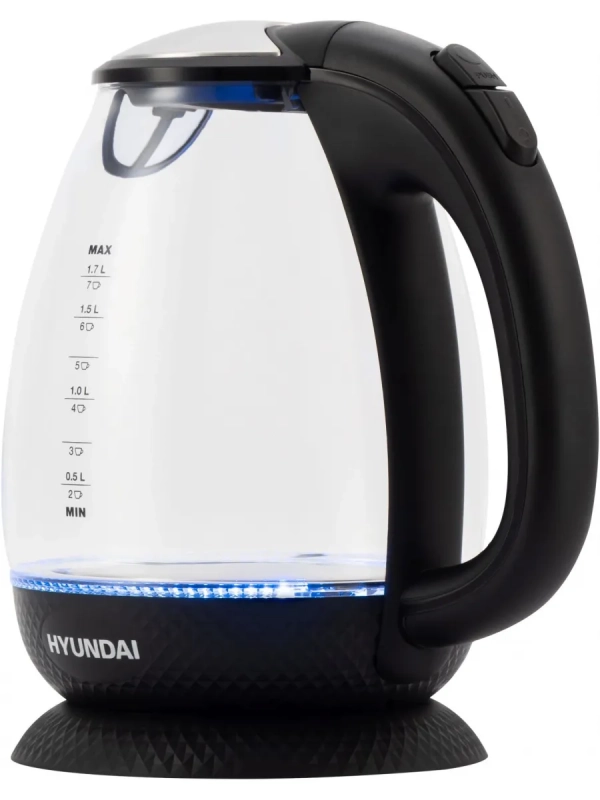 Чайник HYK-G3804 1,7л 2200Вт черный (стекло)