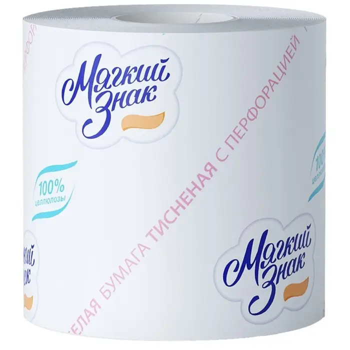 Туалетная бумага &laquo;Мягкий знак&raquo; 1 слой, 51 м