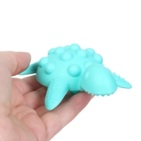 Прорезыватель силиконовый для зубов с погремушкой Крошка Я &laquo;Черепаха&raquo;, бирюзовый