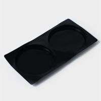 Форма для выпечки Доляна &laquo;Бискотто&raquo;, силикон, 2 ячейки, 35&times;19,5&times;1,7 см, d=16 см, цвет чёрный