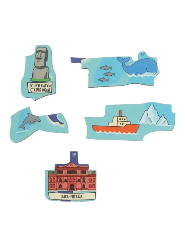 Пазл деревянный фигурный "Достопримечательности мира"