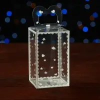 Складная прозрачная коробка из PVC, для упаковки подарков, &laquo;Сердце&raquo;, 6&times;6&times;10 см