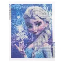 Алмазная вышивка полное заполнение "Эльза" Холодное сердце, 30*40 см, на холсте