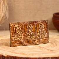 Икона &laquo;Триптих&raquo; 12х6,5 см, береста