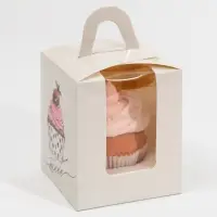 Коробка для капкейков, кондитерская упаковка, 1 ячейка &laquo;Тебе&raquo;, 9 х 9 х 11 см