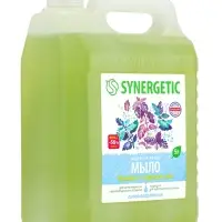 Мыло жидкое биоразлагаемое для мытья рук и тела SYNERGETIC "Базилик и морская соль", 5 л