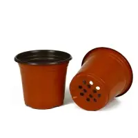 Горшок для рассады, 1,1 л, d = 14 см, h = 12 см, мягкий пластик, терракот, Greengo