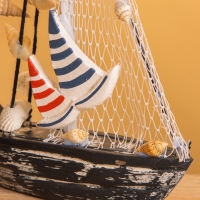 Сувенир "Кораблик с ракушками", 13х3х18 см