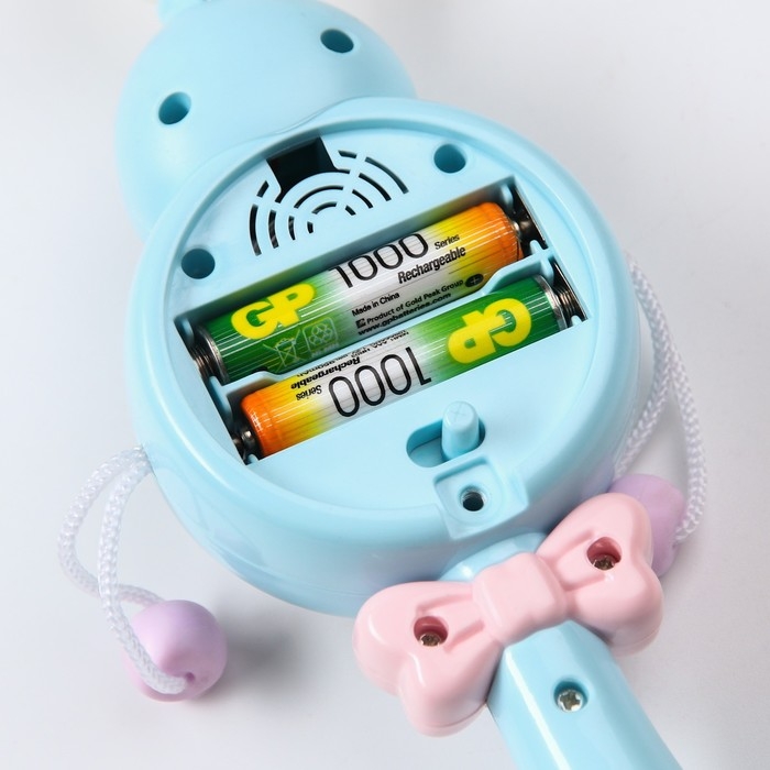 Погремушка музыкальная &laquo;Зайка барабан&raquo;, эластичные ушки, цвет МИКС, Крошка Я