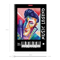 Тетрадь для нот А4, 24 листа на спирали ErichKrause Music Legend, вертикальная ориентация