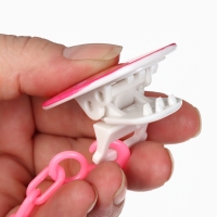 Набор: Соска - пустышка с держателем &laquo;Слоник&raquo;, анатомическая +6 мес, цвет розовый