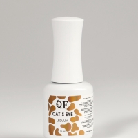 Гель-лак для ногтей 3-х фазный LED/UV 15мл  CAT`S EYE бел QF