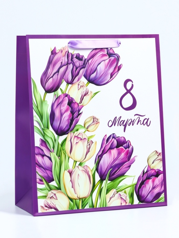 Пакет подарочный ламинированный вертикальный &laquo;Праздничный микс&raquo;, M 26 &times; 32 &times; 12 см