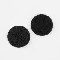 Набор липучек на клеевой основе, d = 2 см, 4 пары/8 шт, цвет чёрный