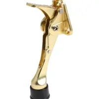 Фиксатор дверной LOCKLAND &ldquo;козья ножка&rdquo;, с автоподъемом, цвет золото