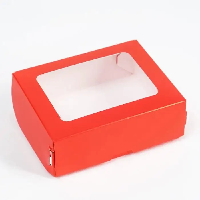 Контейнер на вынос, красный, 10&times;8&times;3.5 см