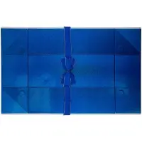 Коробка складная Gallant, L, белая с синим