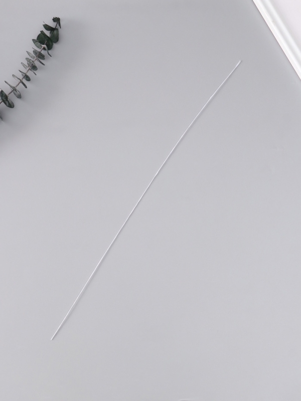 Проволока для изготовления искусственных цветов "Белая" длина 40 см сечение 0,07 см набор 50 шт   10
