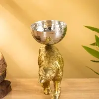 Сувенир с чашей &laquo;Медведь&raquo; 21.5&times;10&times;18.5 см, алюминий