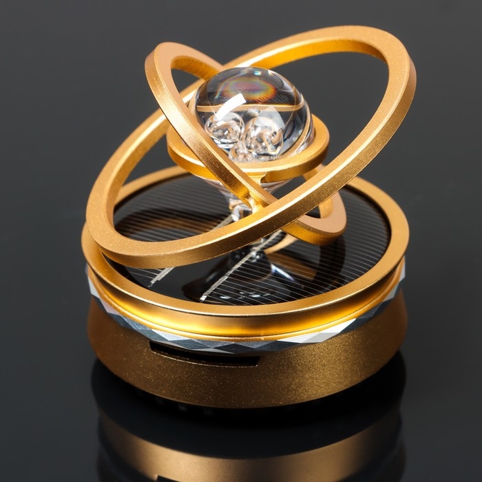 Аксессуар на панель, гравитационные кольца, вращается от солнца, галактика, золото