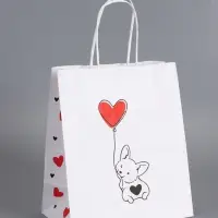 Пакеты подарочные, "С Днем Рождения", 22 х 12 х 25 см , набор 4 шт