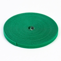 Лента - липучка для подвязки растений, ширина 1 см, длина 10 м, зелёная