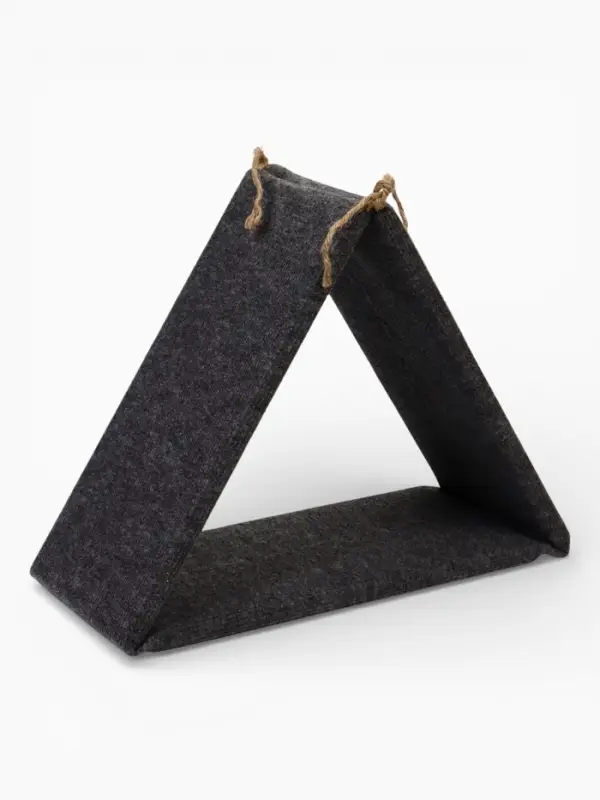 Когтеточка &laquo;Оптимат&raquo;, 44&times;20&times;44 см, ковролиновая, трехсекционная, серая