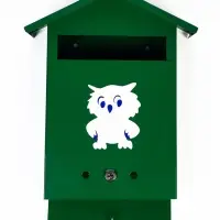 Ящик почтовый с замком, вертикальный "Филин", зеленый