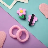 Набор для волос "Ариадна" (2 резинки, 2 зажима) весенний цветочек