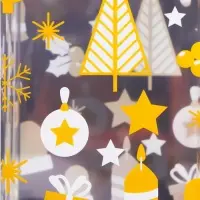 Коробка подарочная новогодняя складная ПВХ &laquo;Ёлочки&raquo; 9&times;9&times;13 см