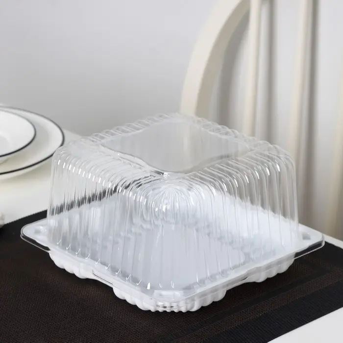 Дно для тортницы пластиковое одноразовое ИП-43, 18,5&times;18,5&times;10,5 см, внутренний 16&times;16&times;10 см, 480 шт/уп