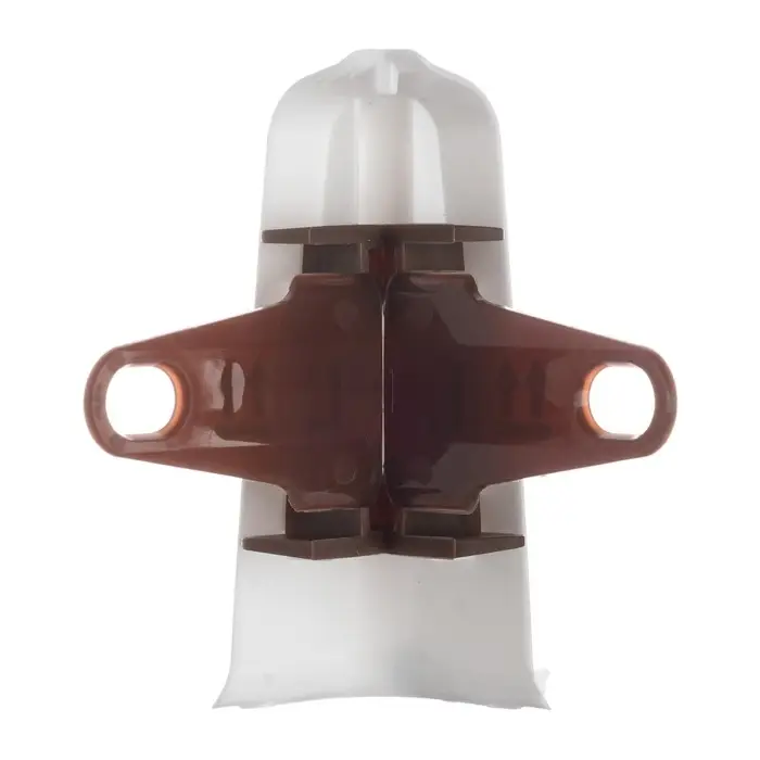 Угол наружный (внешний) для плинтуса &laquo;Деконика&raquo;, с крепежом, 70 мм, цвет 001 белый