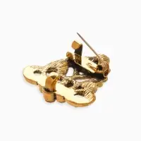 Зажим для кардигана "Ажур", бутоны, цвет золотой в черненом золоте