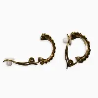 Клипсы "Винтаж" плетение, цвет чернёное золото