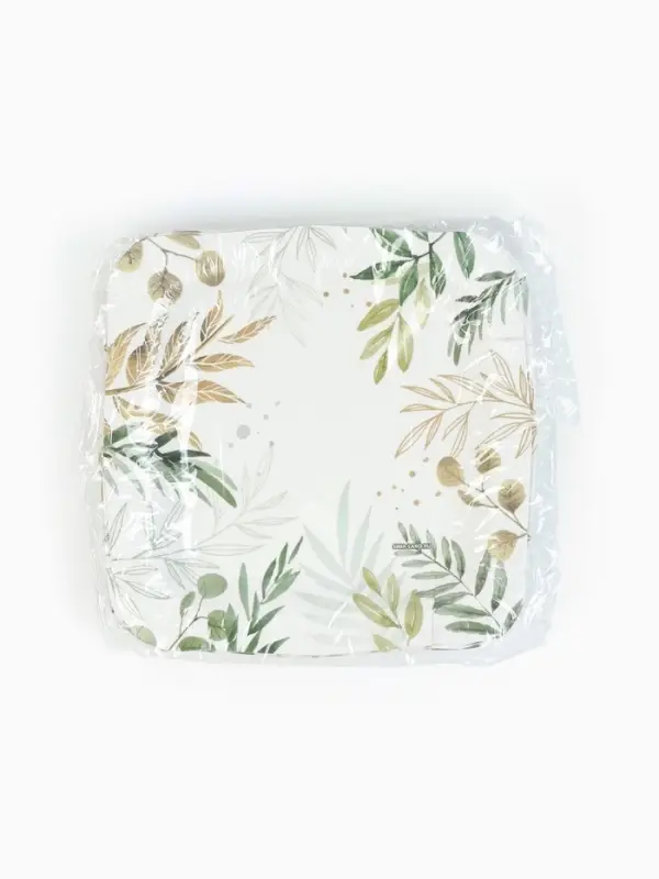 МП Тарелка одноразовая бумажная квадратная "Эко",21 см (10 шт.)