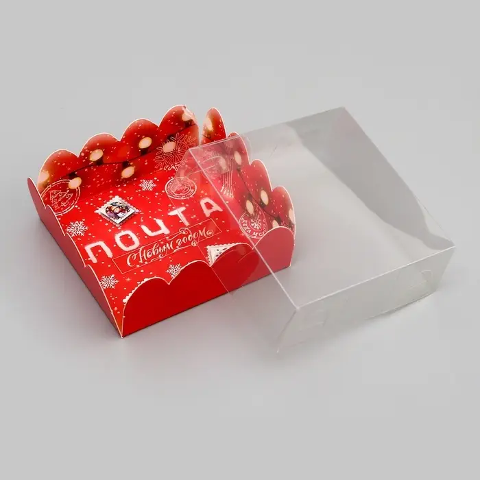 Коробка для печенья, &laquo;Новогодняя почта&raquo;, 7&times;7&times;3 см, Новый год