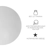 Мяч для настольного тенниса BOSHIKA Training 1*, ABS, цвет белый