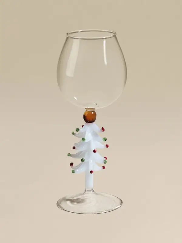 Бокал для вина "Елочный", белый 8х20,5 см