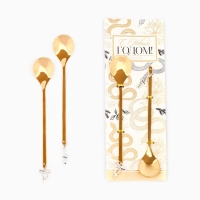 Подарочный набор ложек с подвесами &laquo;С Новым годом 2025!&raquo;, 2 шт., 14.8 х 2.7 см