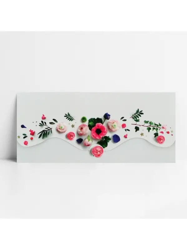 Конверт для денег &laquo;Настоящие цветы&raquo; фигурный, 17.5 х 8 см