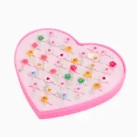 Кольцо &laquo;Выбражулька&raquo;, цветок смайлик с подвеской, безразмерное, МИКС, фасовка 36 шт.