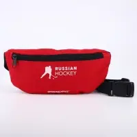 Сумка на пояс &laquo;Putin team&raquo;, 32 x 8 x 15 cм, отд на молнии, красная