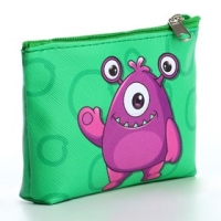 Кошелек детский на молнии &laquo;Монстр зеленый&raquo;, 11 х 8,5 см