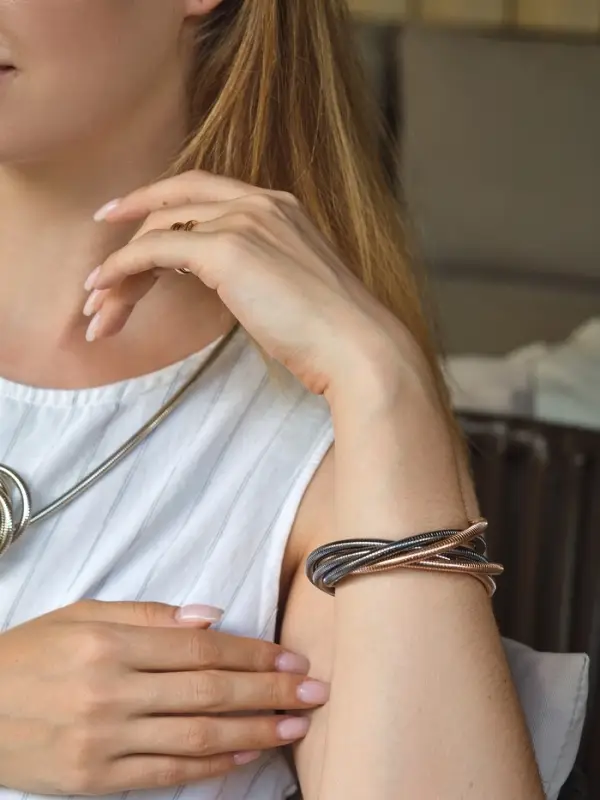 Браслет металл &laquo;Обруч&raquo; трансформируется в кулон, разноцветный