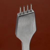 Набор строчных игольчатых пробойников для кожи (3шт цена за наб) шаг 4мм серебряный АУ