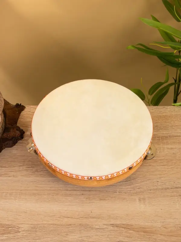 Сувенирный музыкальный инструмент "Бубен" махагон, 21х21х7 см