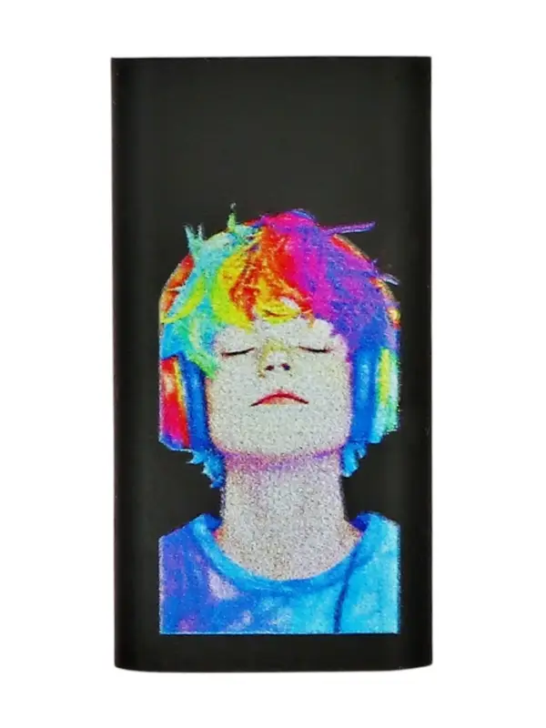 Ластик, термопластичная резина, 46&times;25&times;9 мм, черный с дизайном, МИКС